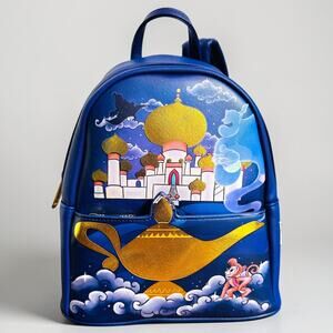 Loungefly Disney Aladdin Jasmine Rajah Magic Carpet Mini Backpack NWT